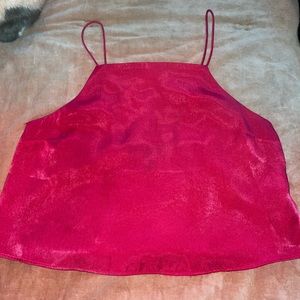 hot pink crop top
